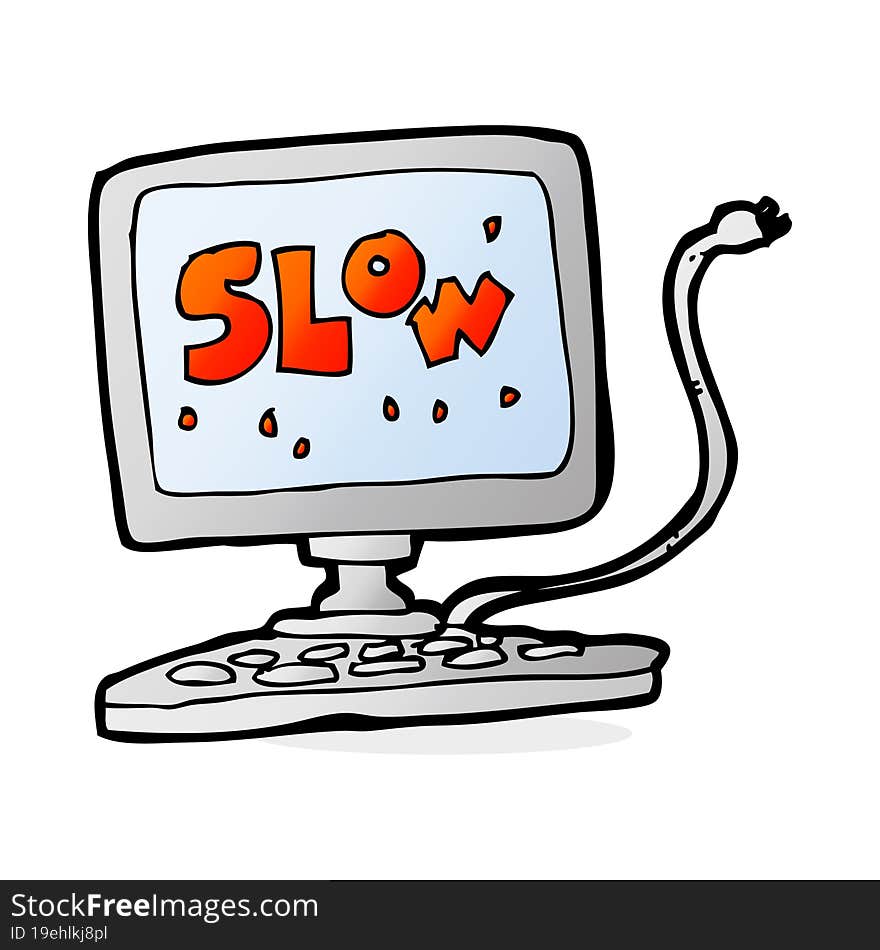 cartoon slow computer