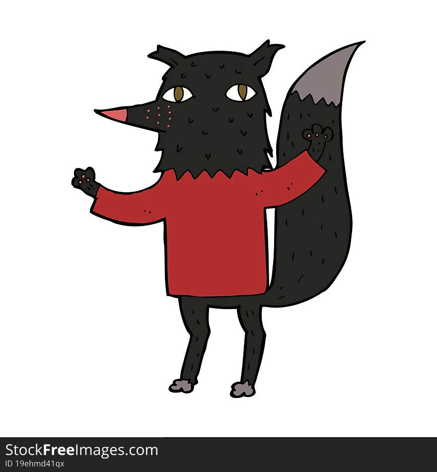 cartoon wolf