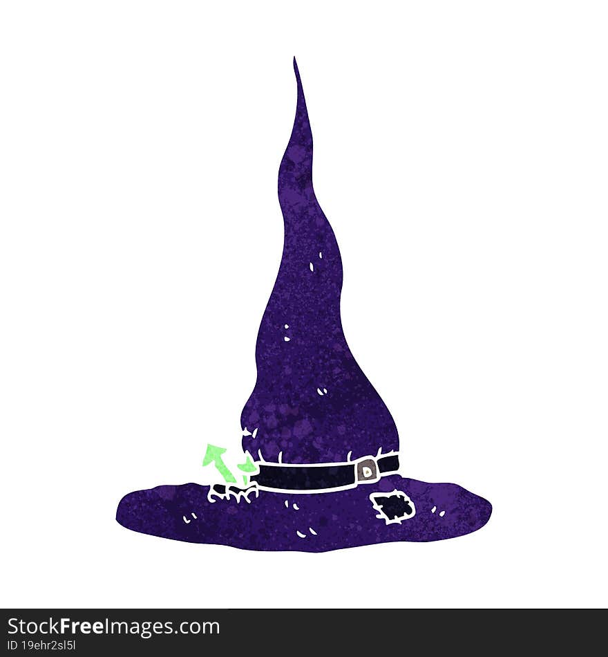 cartoon spooky witches hat