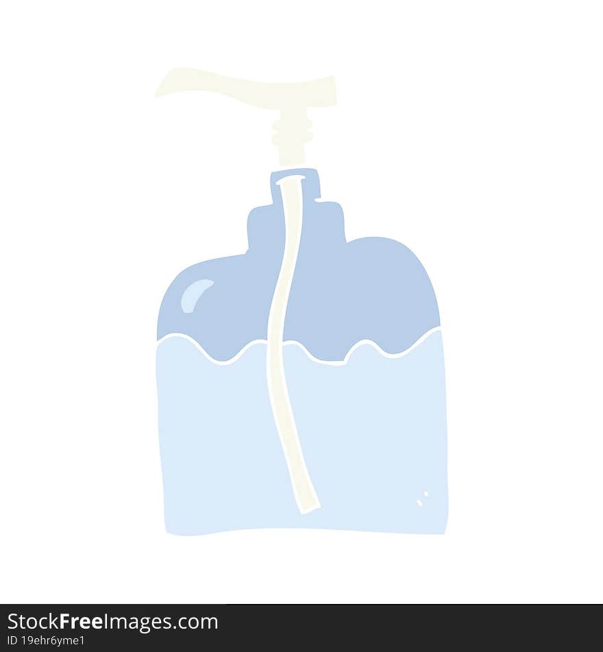 flat color illustration of pump bottle. flat color illustration of pump bottle