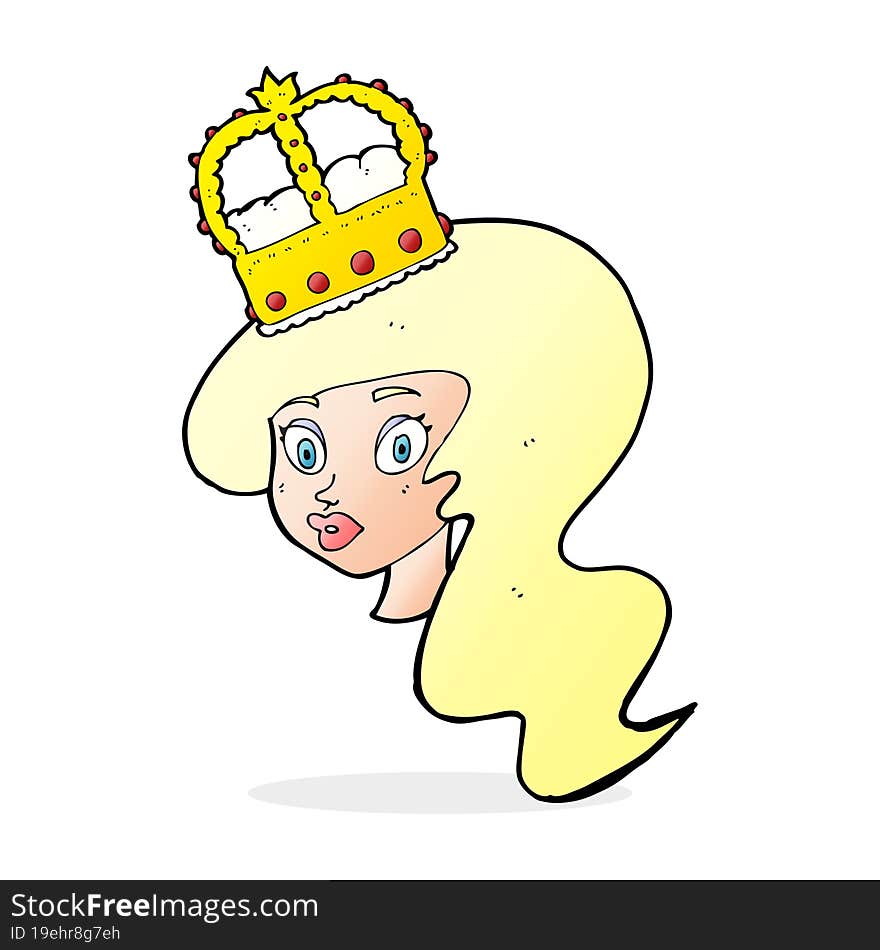 cartoon person wearing crown