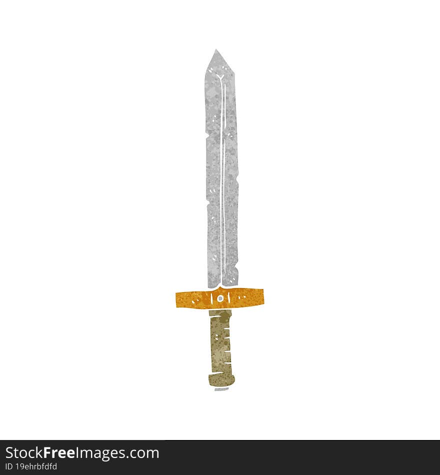 retro cartoon sword