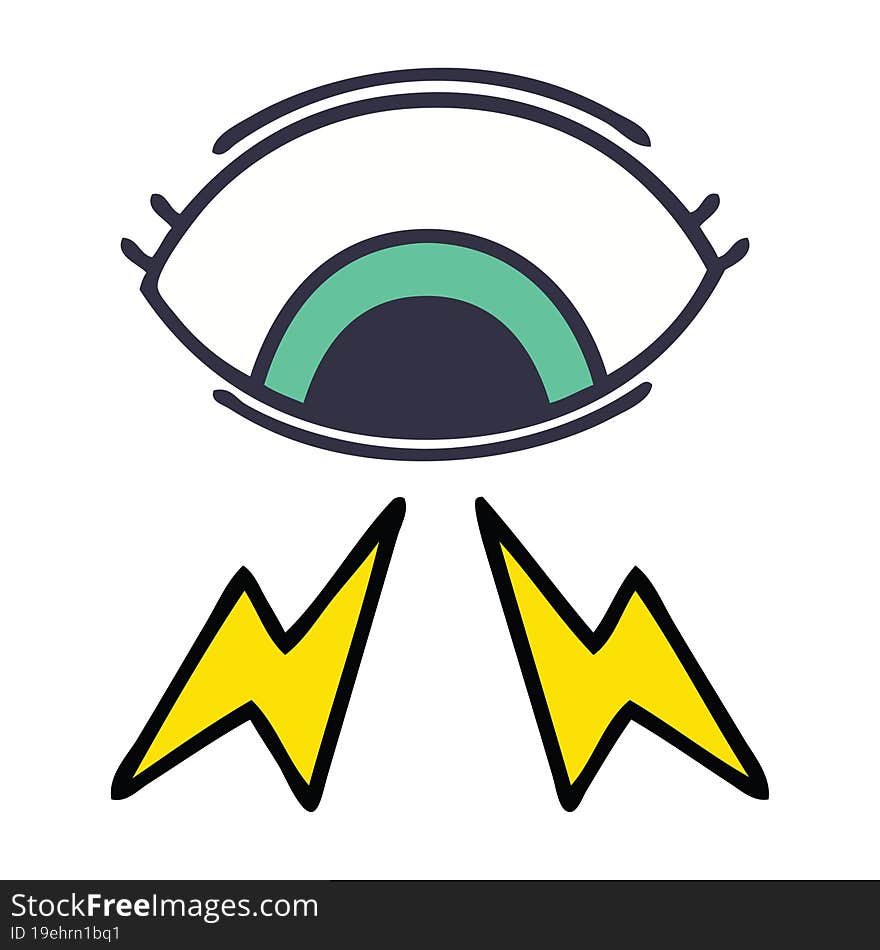 cute cartoon of a mystic eye. cute cartoon of a mystic eye