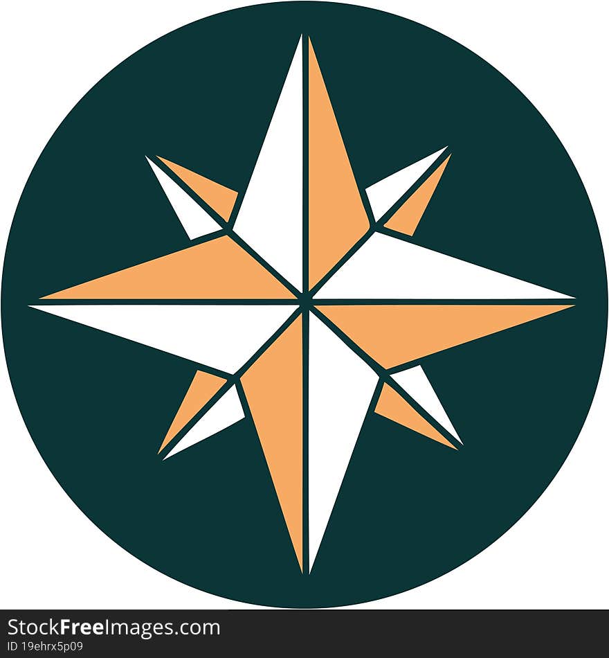 iconic tattoo style image of a star. iconic tattoo style image of a star