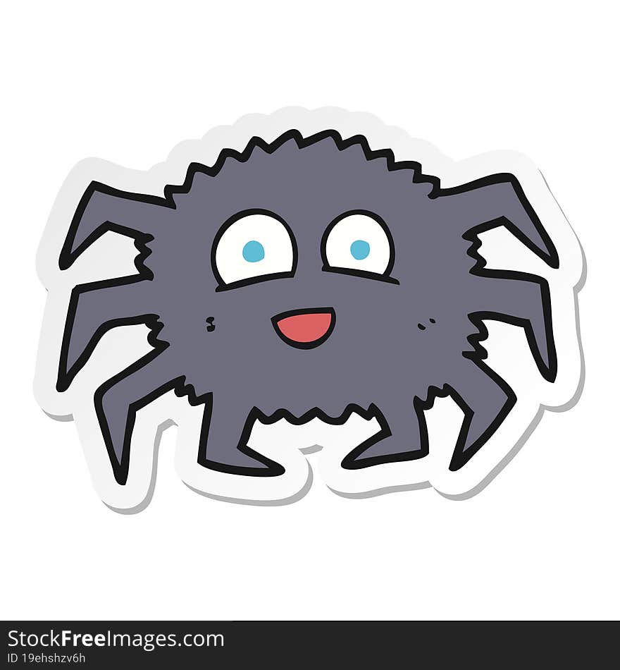 sticker of a cartoon spider