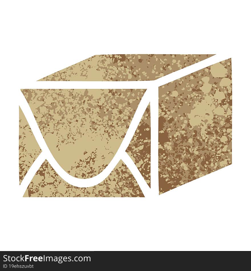 retro illustration style cartoon paper parcel