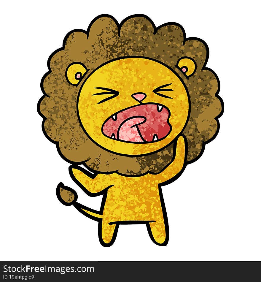 cartoon angry lion. cartoon angry lion