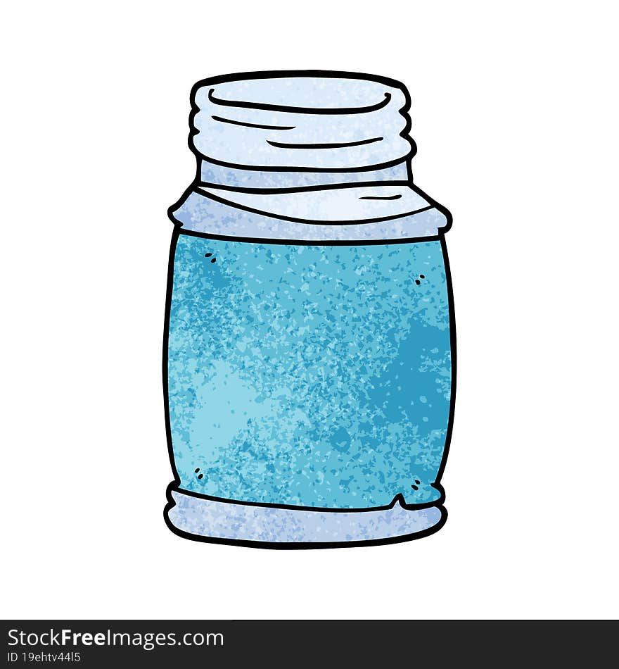 cartoon doodle glass jar