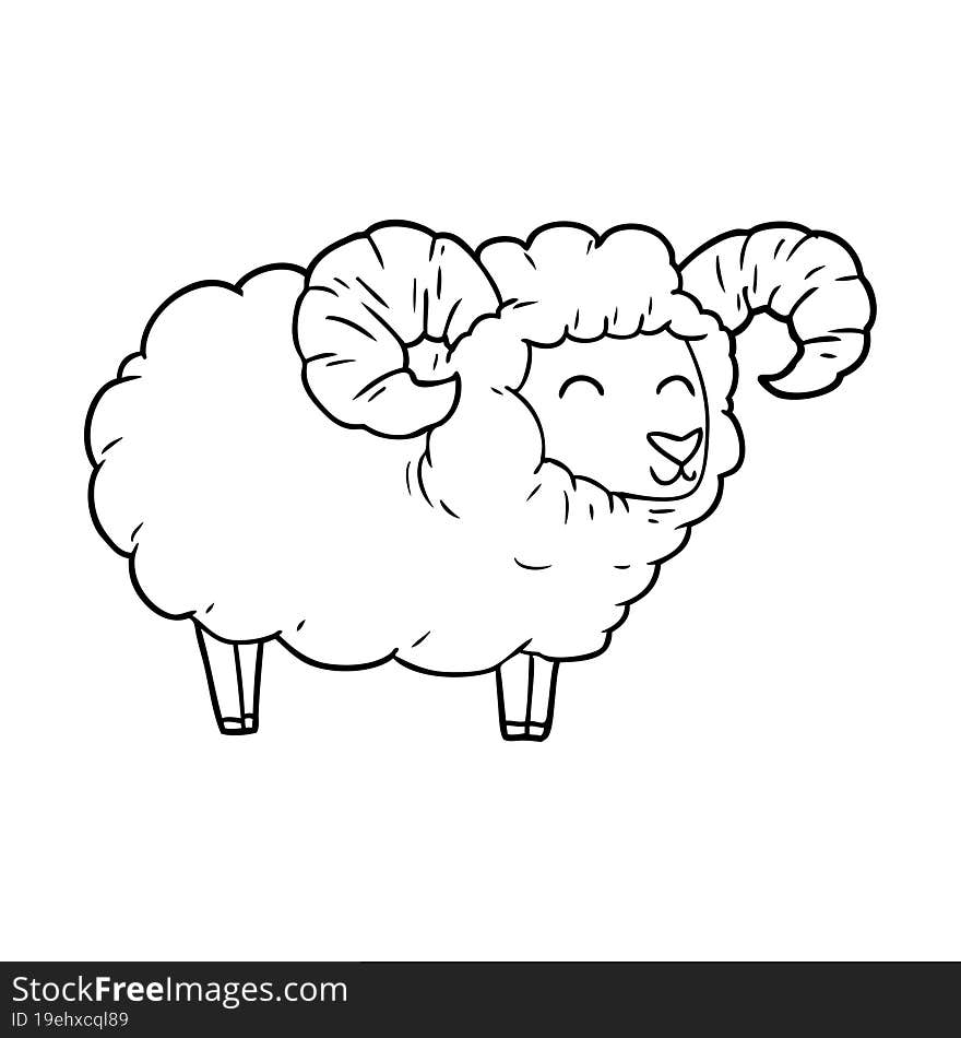 cartoon ram. cartoon ram