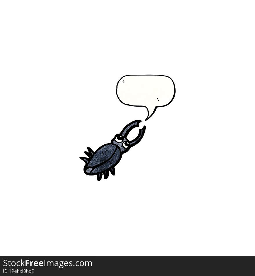 Cartoon Bug  With Speech Bubble