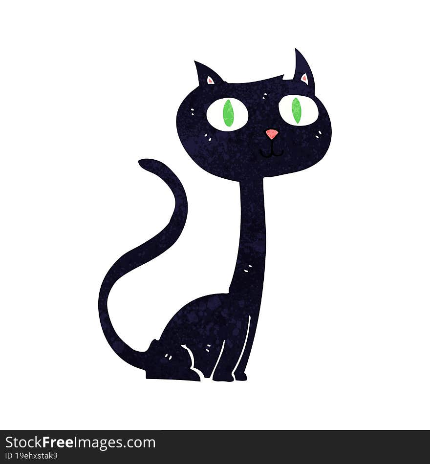 cartoon black cat