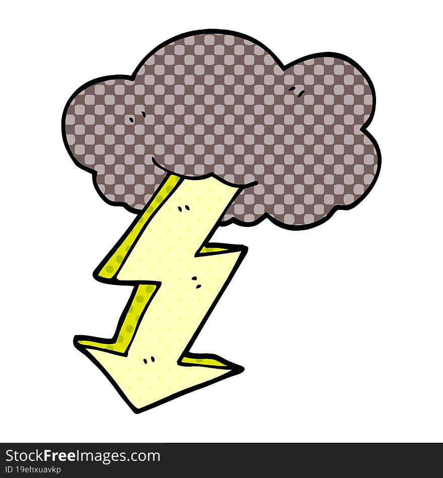 Cartoon Doodle Lightning Bolt