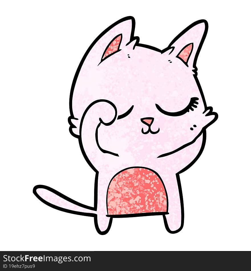 calm cartoon cat. calm cartoon cat