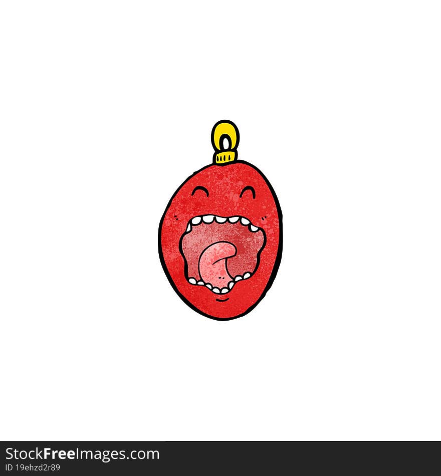 cartoon christmas bauble