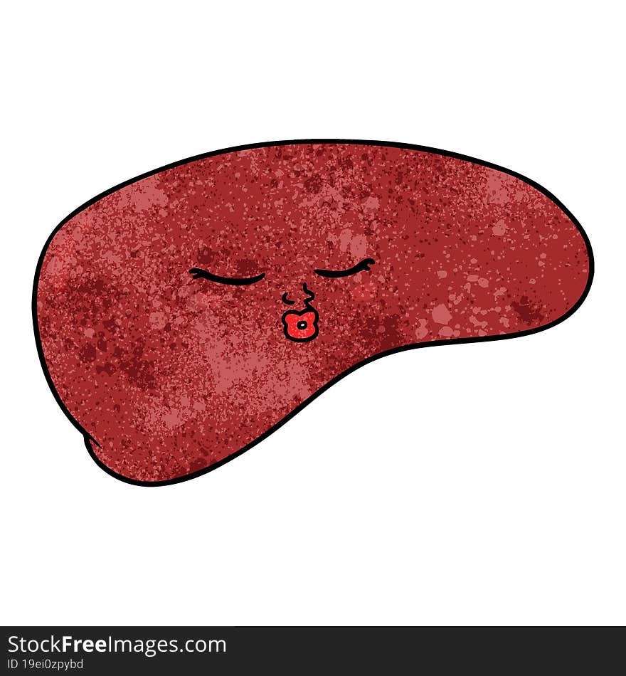 cartoon liver. cartoon liver