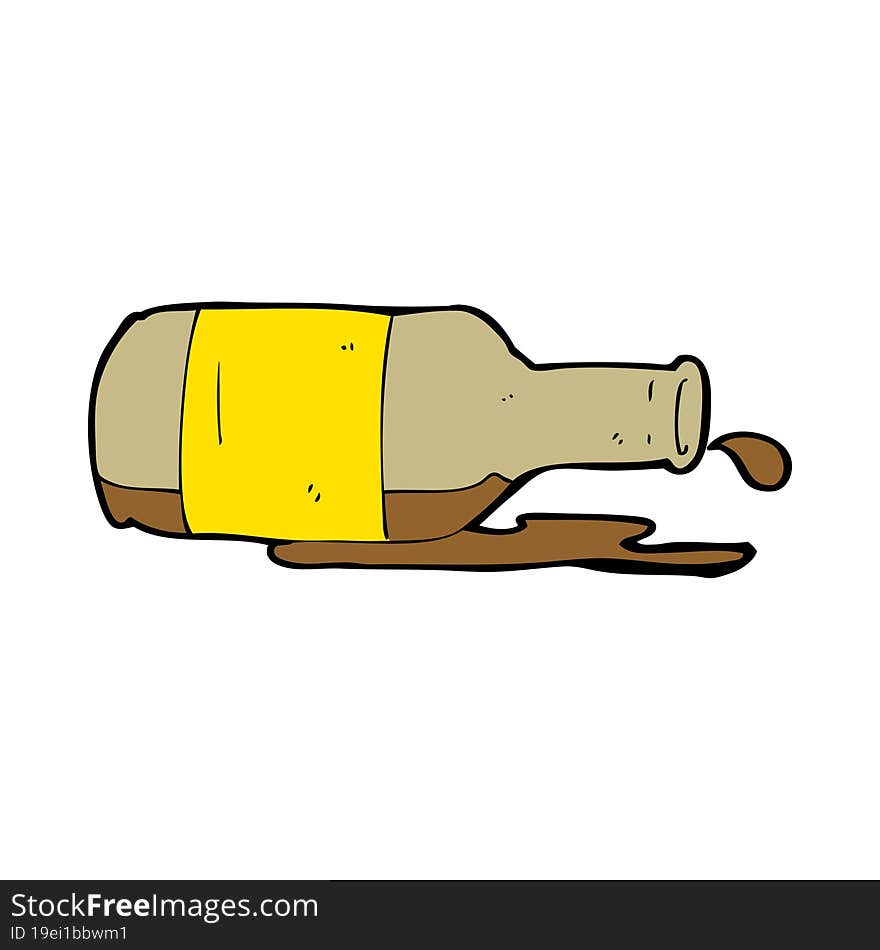 cartoon spilled beer