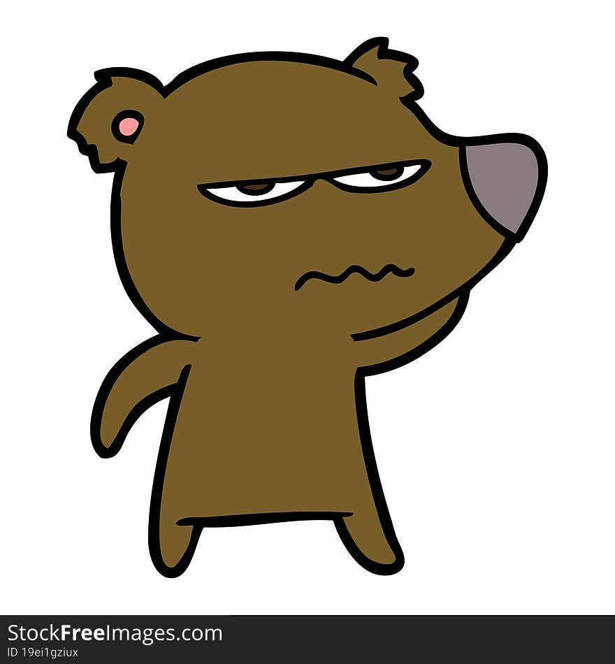 angry bear cartoon. angry bear cartoon