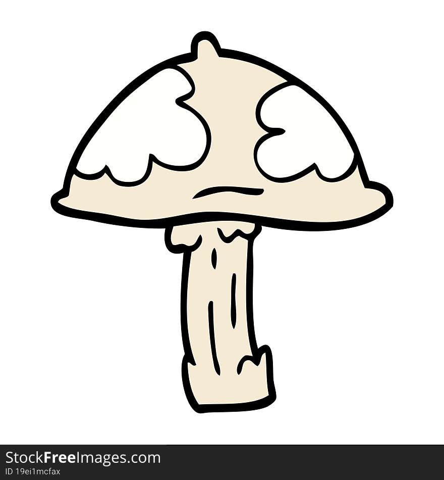 cartoon doodle wild mushroom