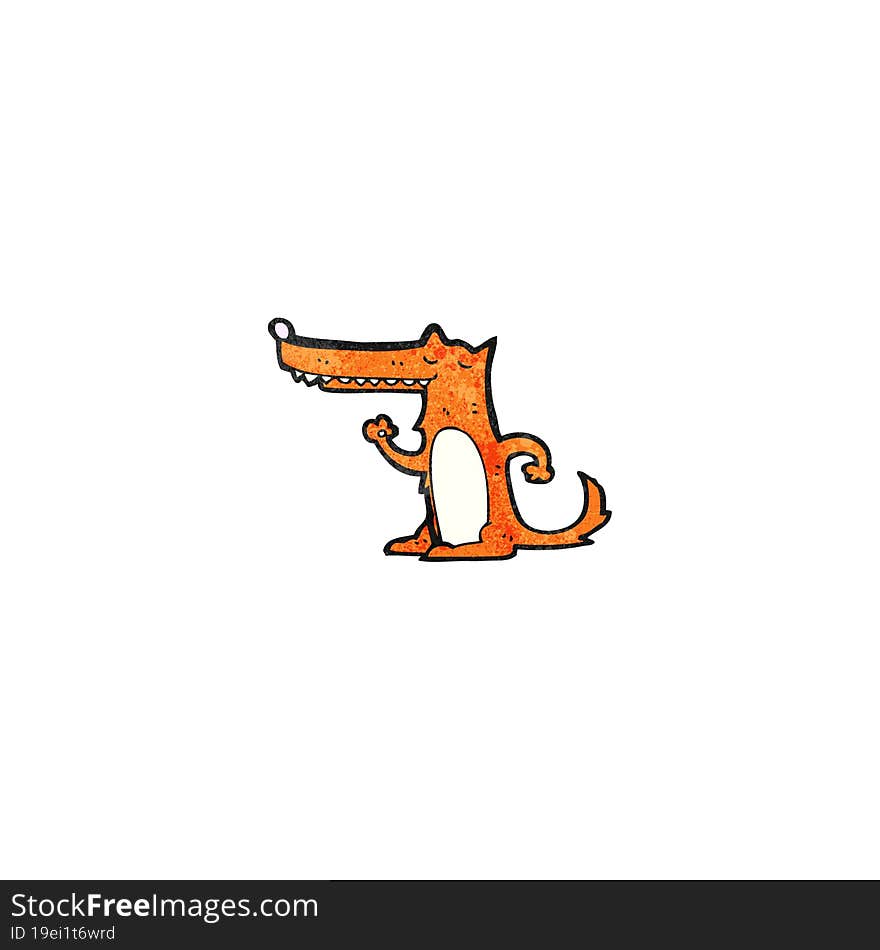 cartoon dancing fox