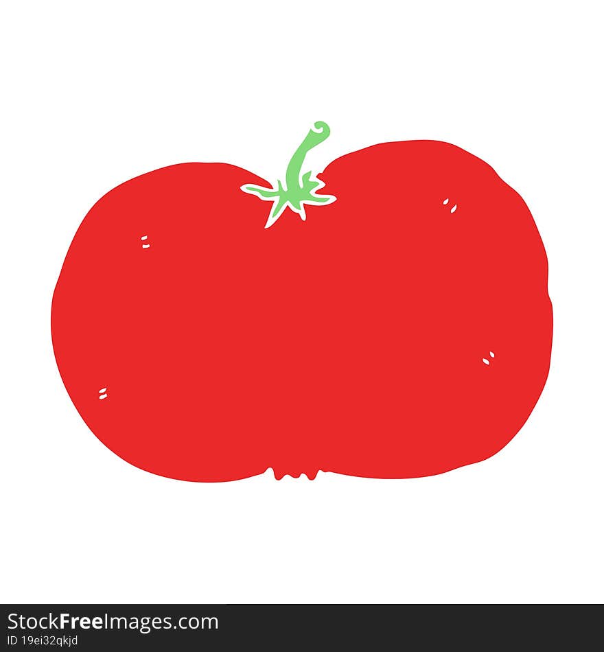 flat color style cartoon tomato