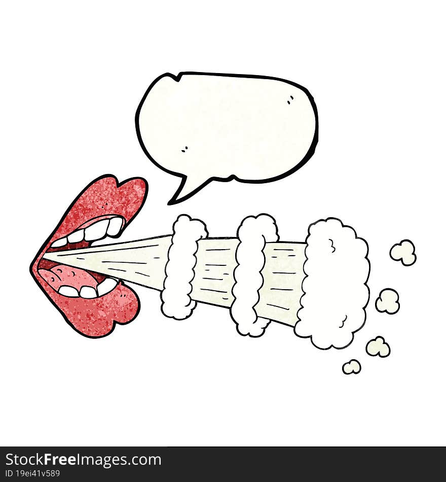 speech bubble textured cartoon breath