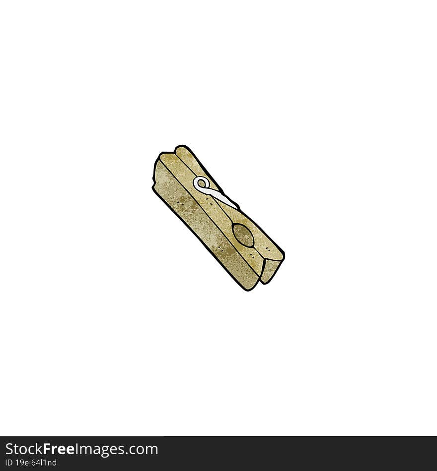 cartoon wooden peg