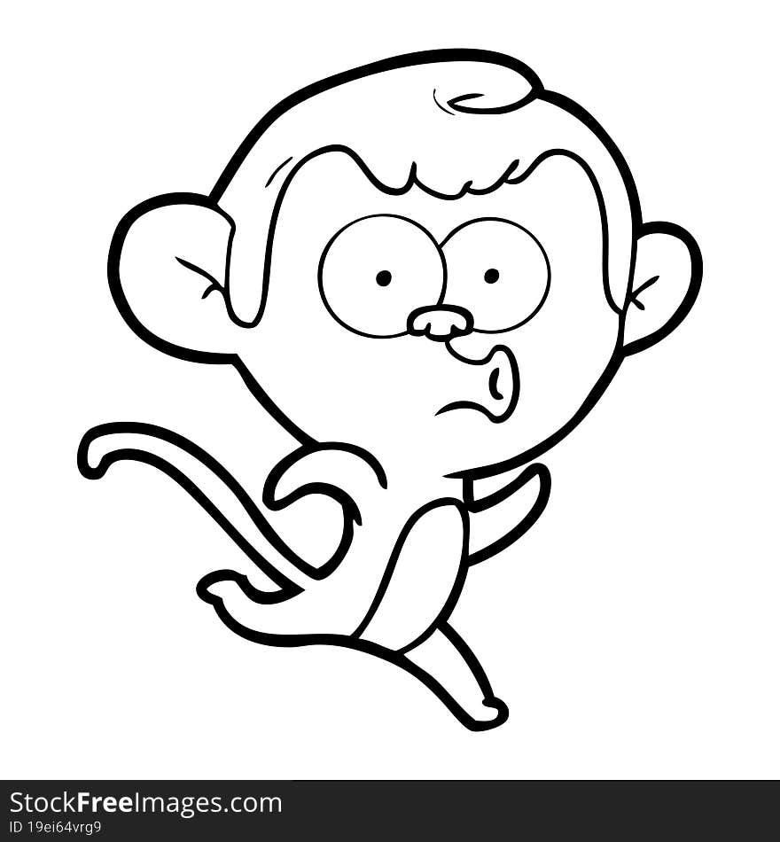 cartoon surprised monkey. cartoon surprised monkey