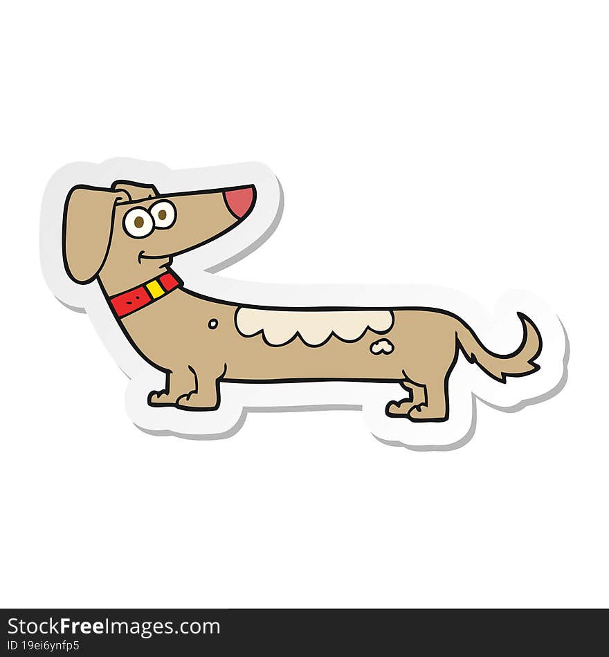 sticker of a cartoon dog