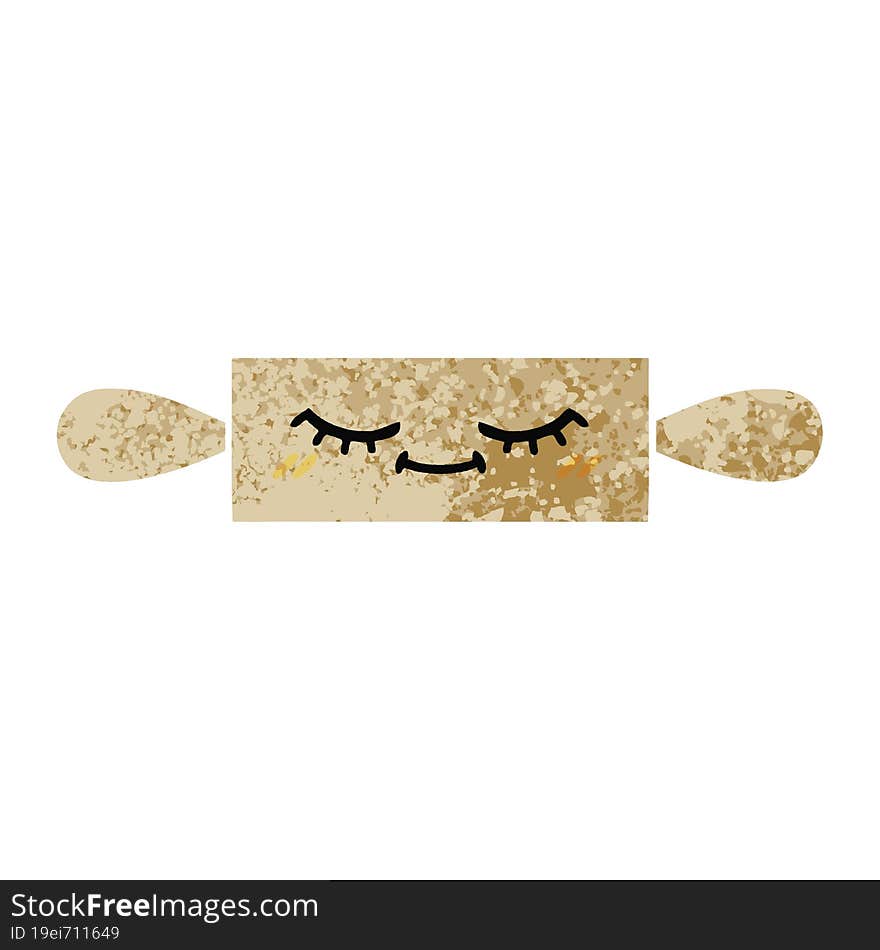 retro illustration style cartoon rolling pin