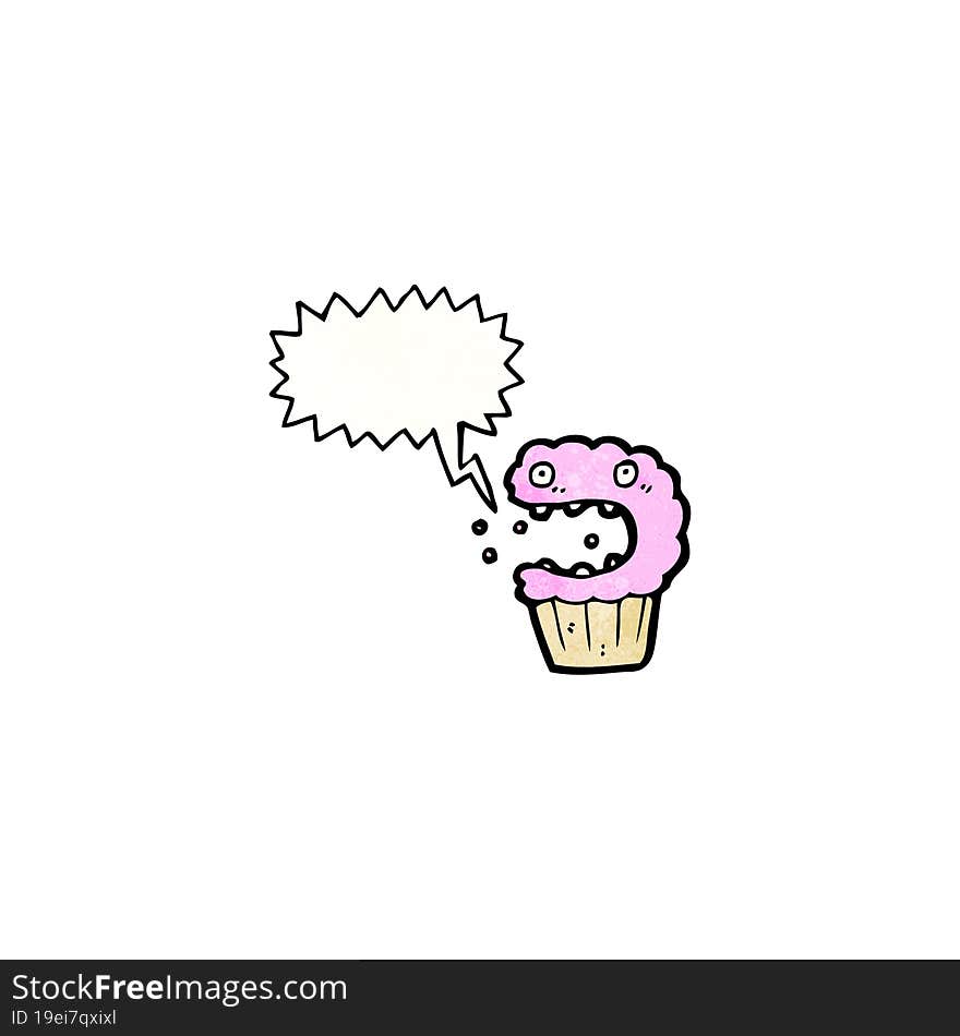 Cartoon Crazy Cupcake