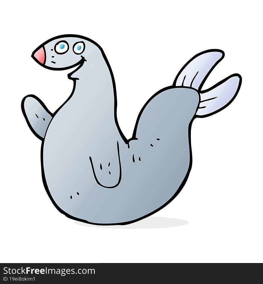 cartoon happy seal