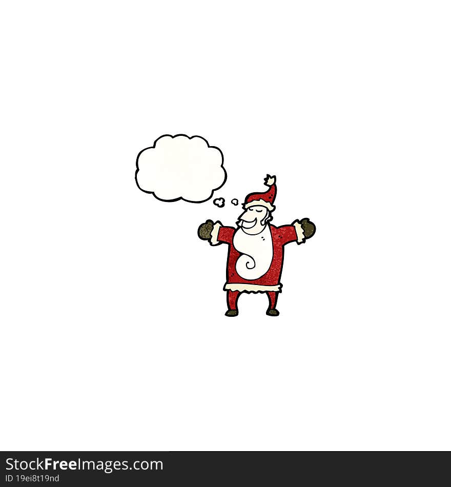 santa claus with thought bubble