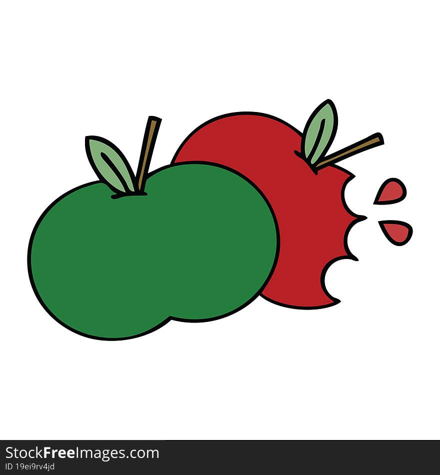 Cute Cartoon Juicy Apple