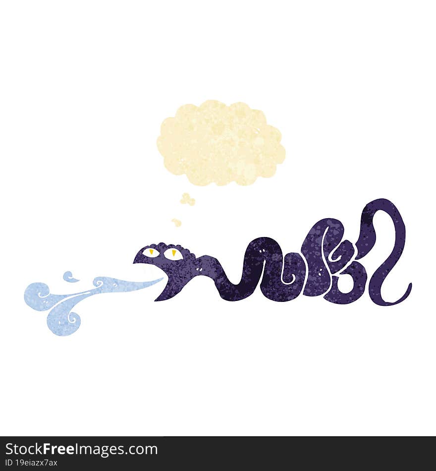 Cartoon Snake With Thought Bubble