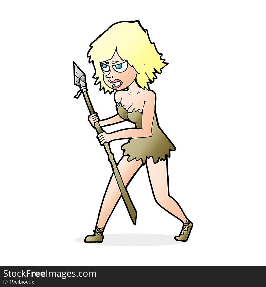 Cartoon Cave Girl