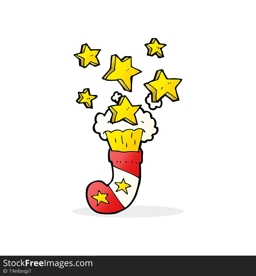 cartoon magic christmas stocking