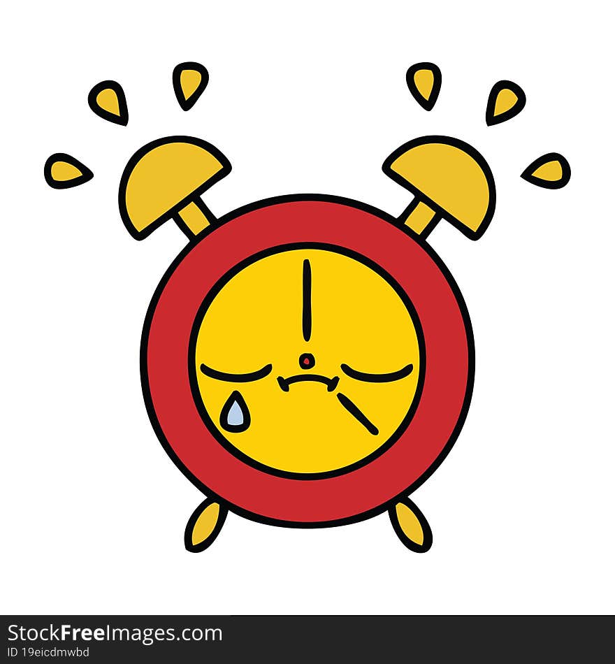 cute cartoon of a alarm clock. cute cartoon of a alarm clock