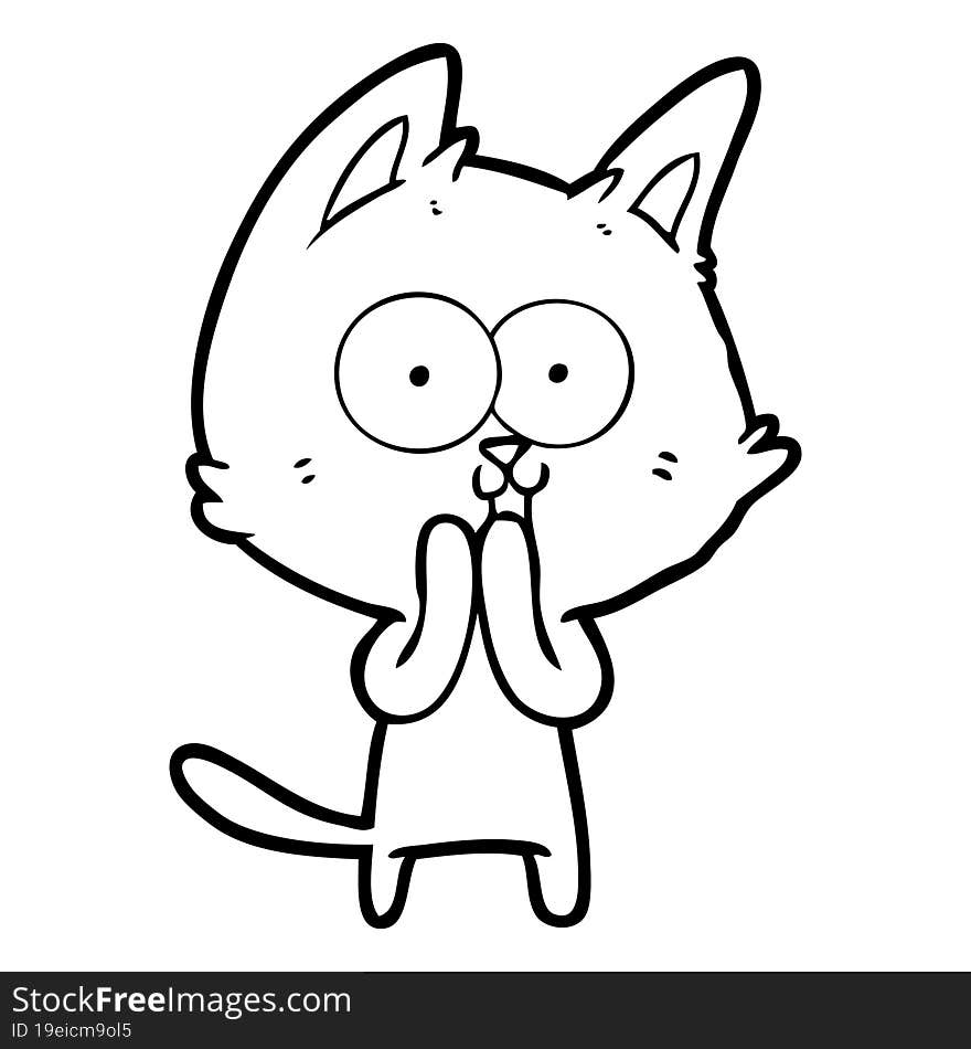 funny cartoon cat. funny cartoon cat