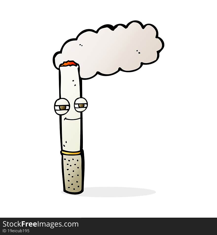 cartoon happy cigarette