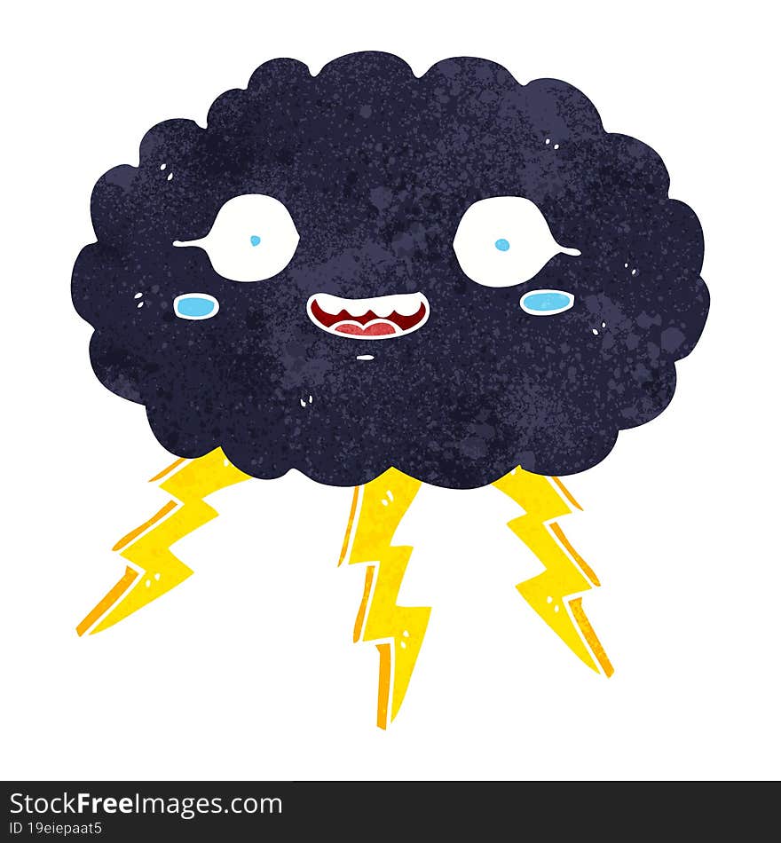 happy cartoon rain cloud