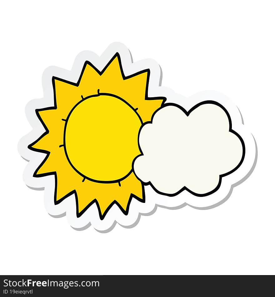 Sticker Of A Cartoon Weather