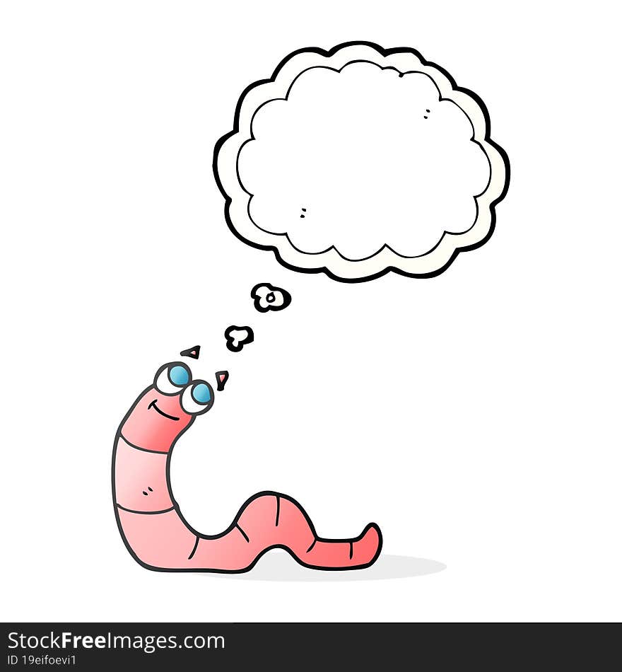 thought bubble cartoon worm