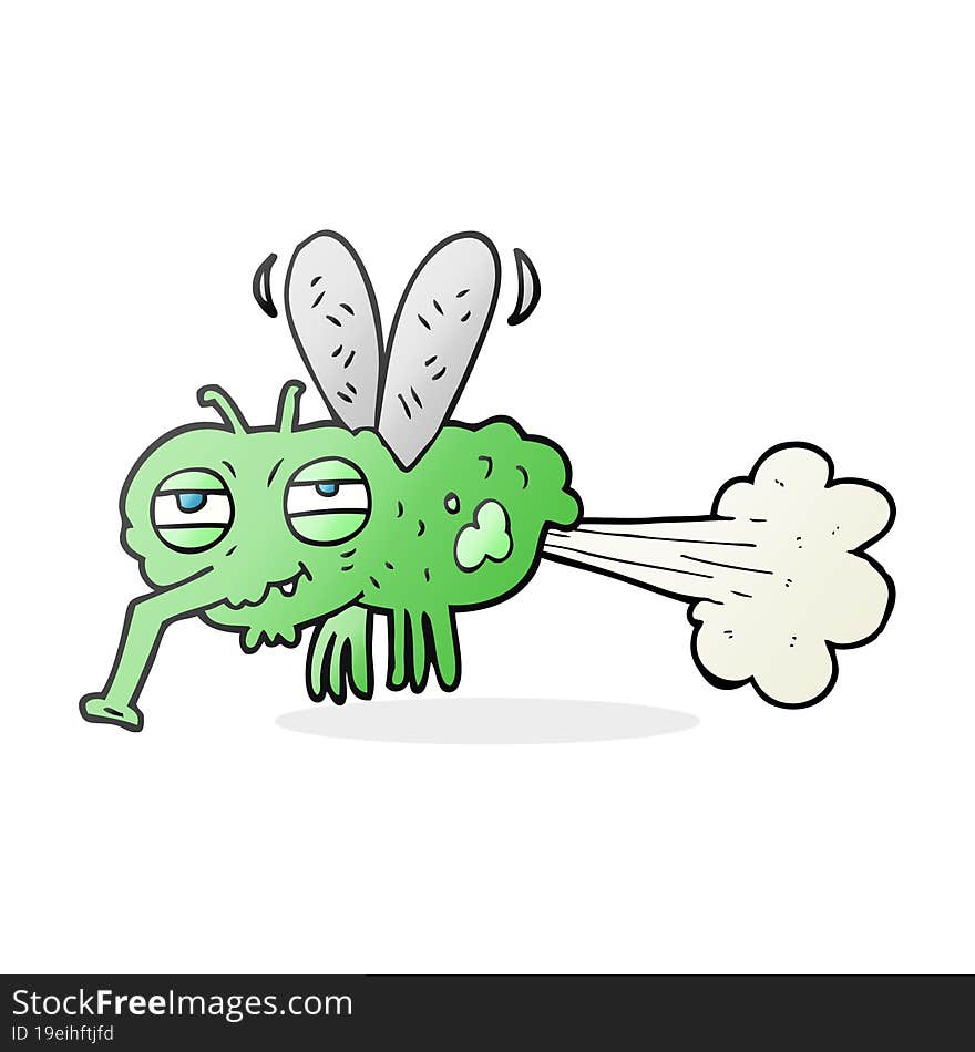 Cartoon Gross Farting Fly