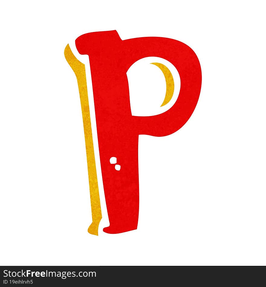 cartoon letter P