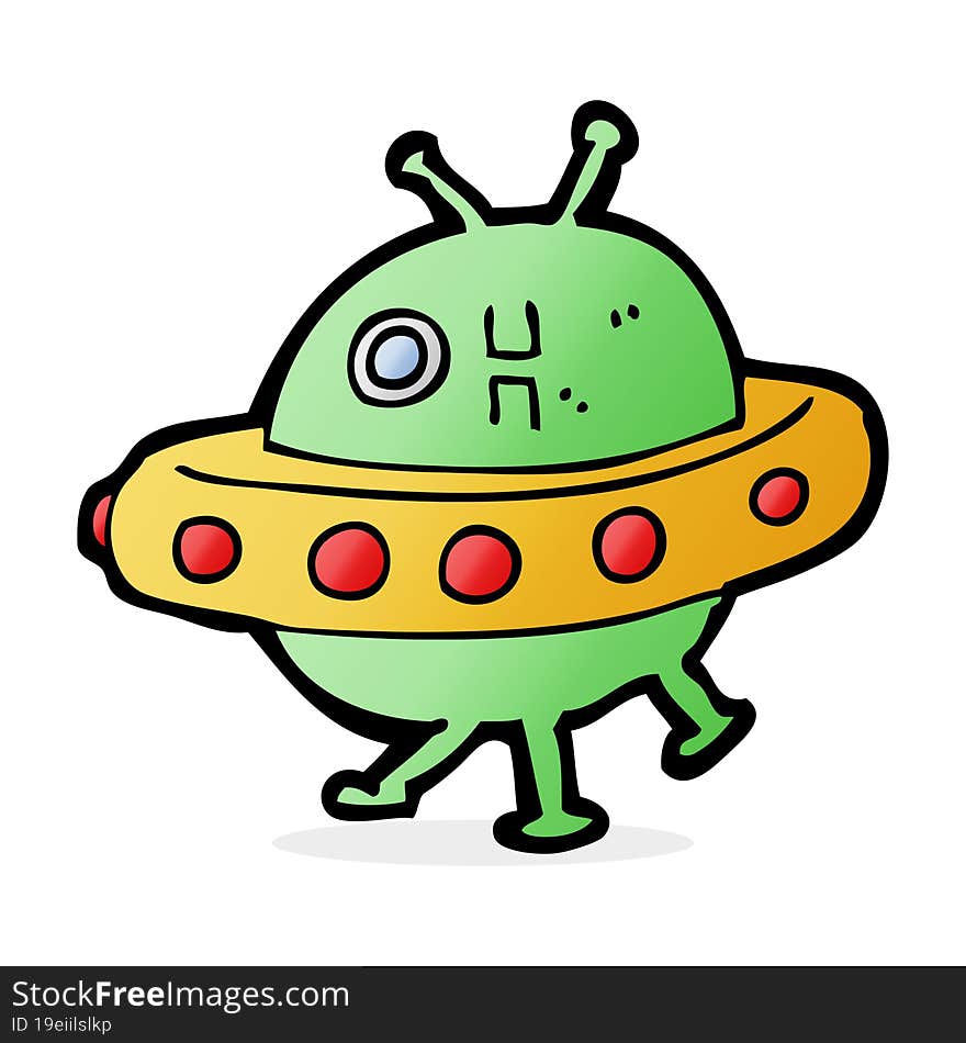 cartoon UFO