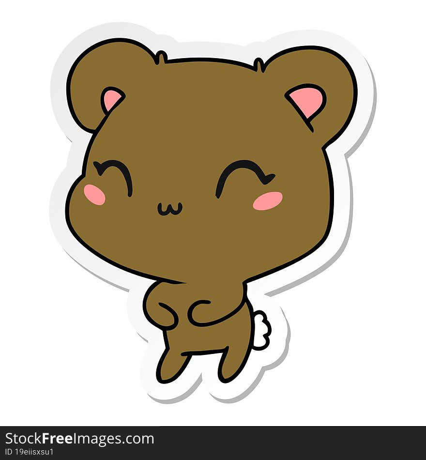 sticker cartoon kawaii cute teddy bear