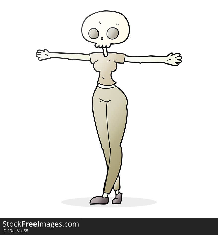 cartoon zombie woman