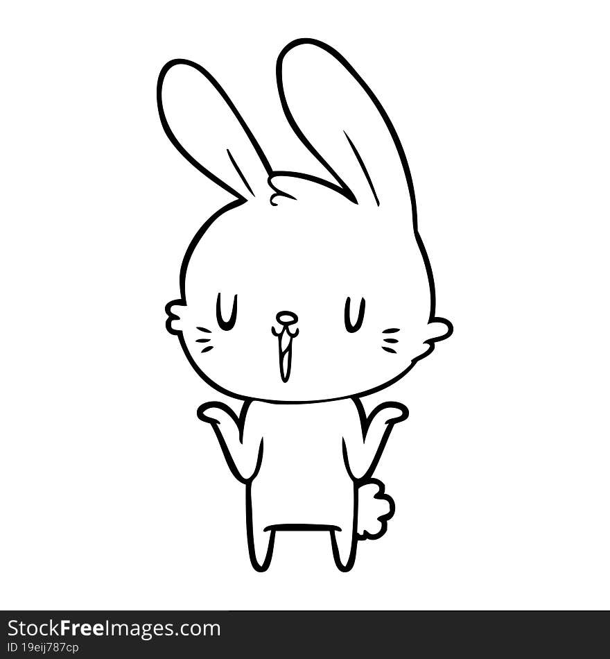 cute cartoon rabbit. cute cartoon rabbit