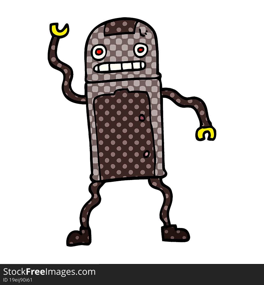 cartoon doodle robot