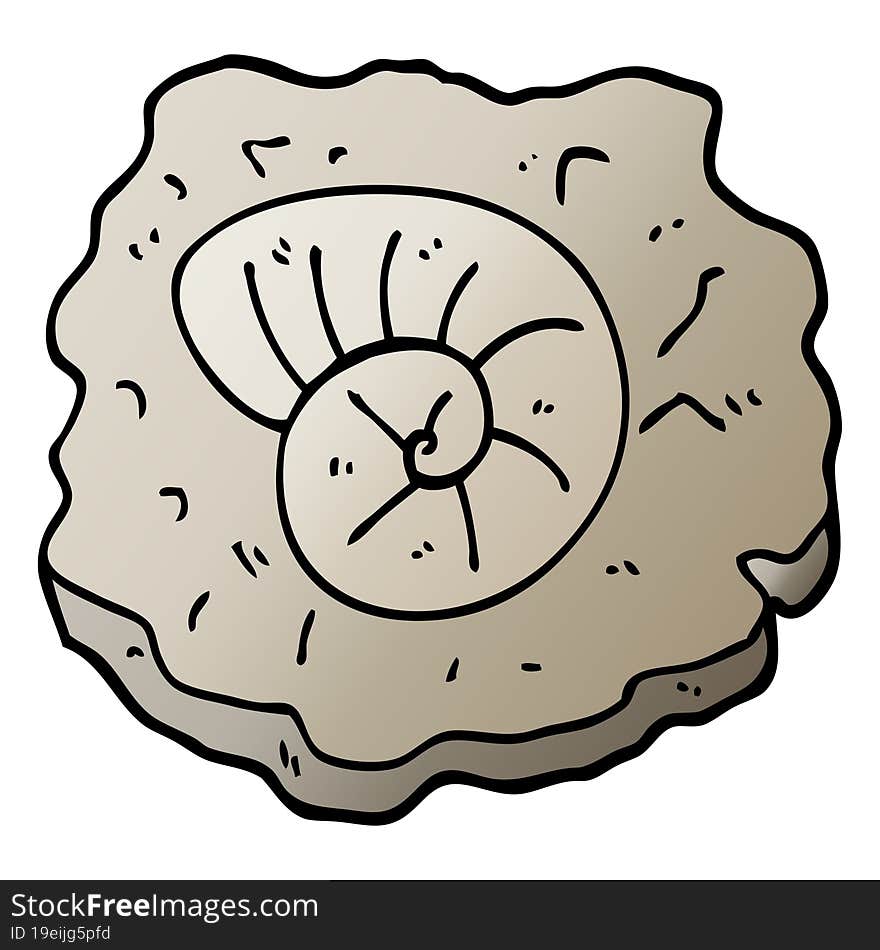 vector gradient illustration cartoon ancient fossil